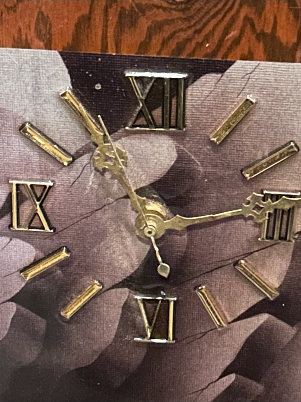 VTG 80s Unicorn in Paradise Clock Andy Mack Lacquered Wood Fairycore Mystical - Picture 7 of 9